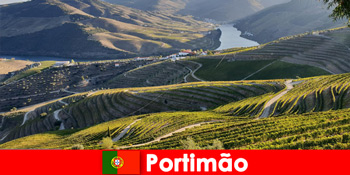 Οι επισκέπτες λατρεύουν τις γευσιγνωσίες κρασιού και τις λιχουδιές στα βουνά του Portimão Portugal